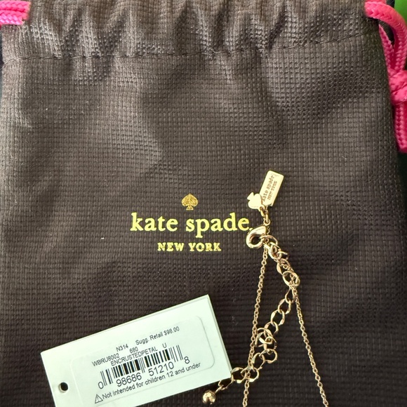 [Near Mint] Authentic Kate Spade Crystal Necklace, Tag, Care Card in Gift Box - Picture 2 of 7